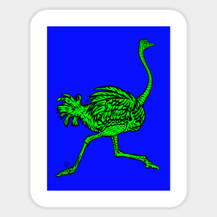 RUNNING OSTRICH .4 Sticker